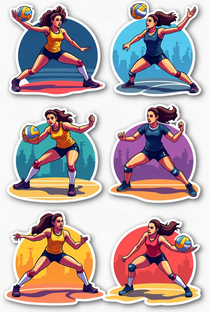 create me a volleyball tournament sticker art for 1st, 2nd and 3rd place 