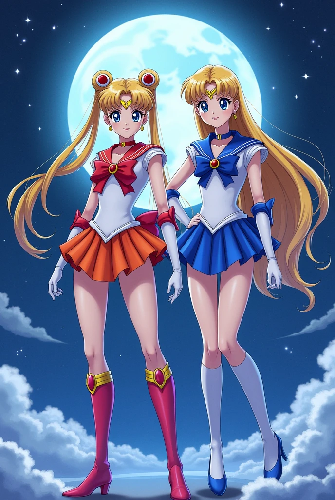 Sailor Moon and Sailor Uranus