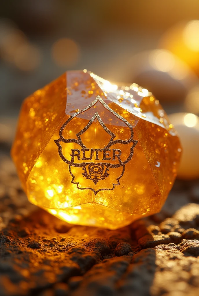 ((best qualityer)), ((work of art)), (detailded), brand logo with yellow citrine crystals with the writing