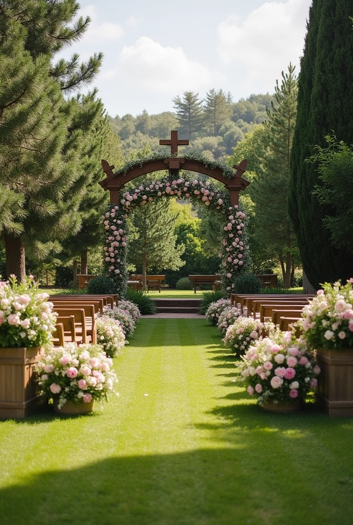 Western-style lawn wedding arrangement