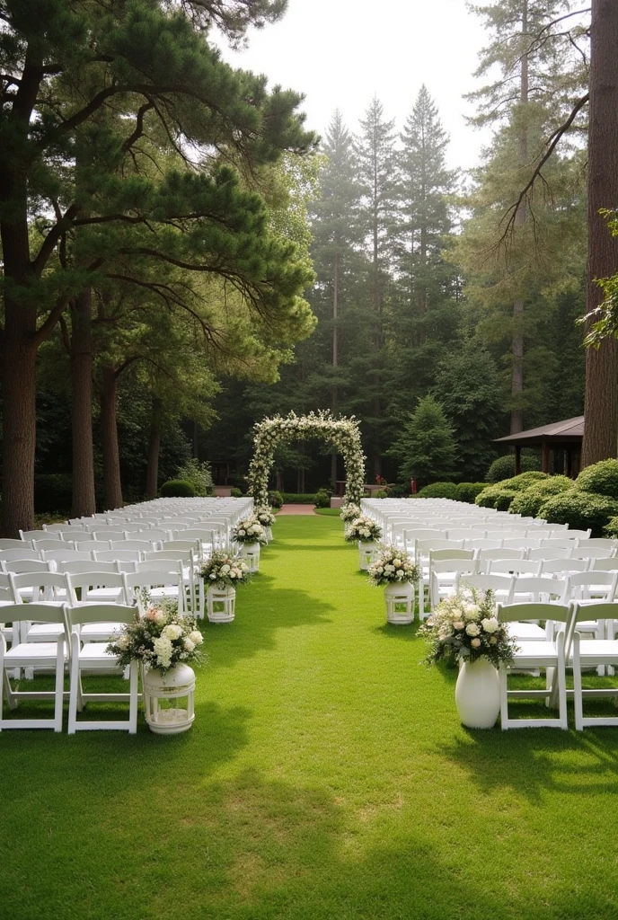 Western-style lawn wedding arrangement