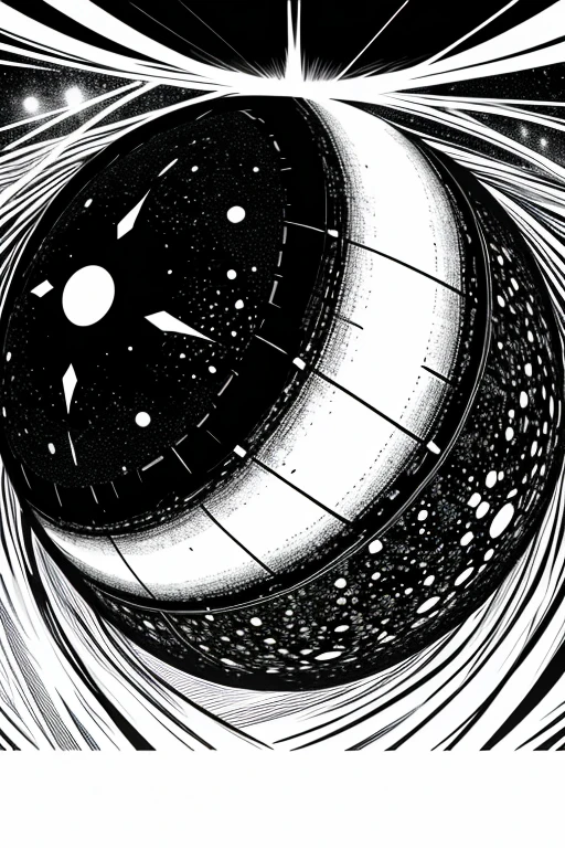 Multiverse. Black and white.