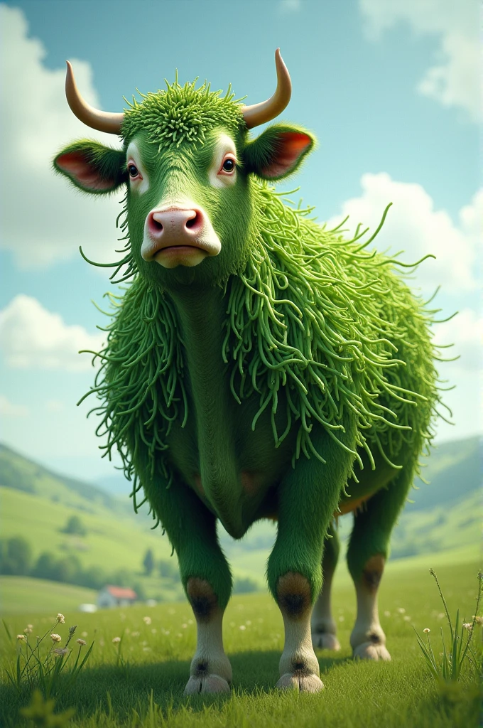 Cows body is chives