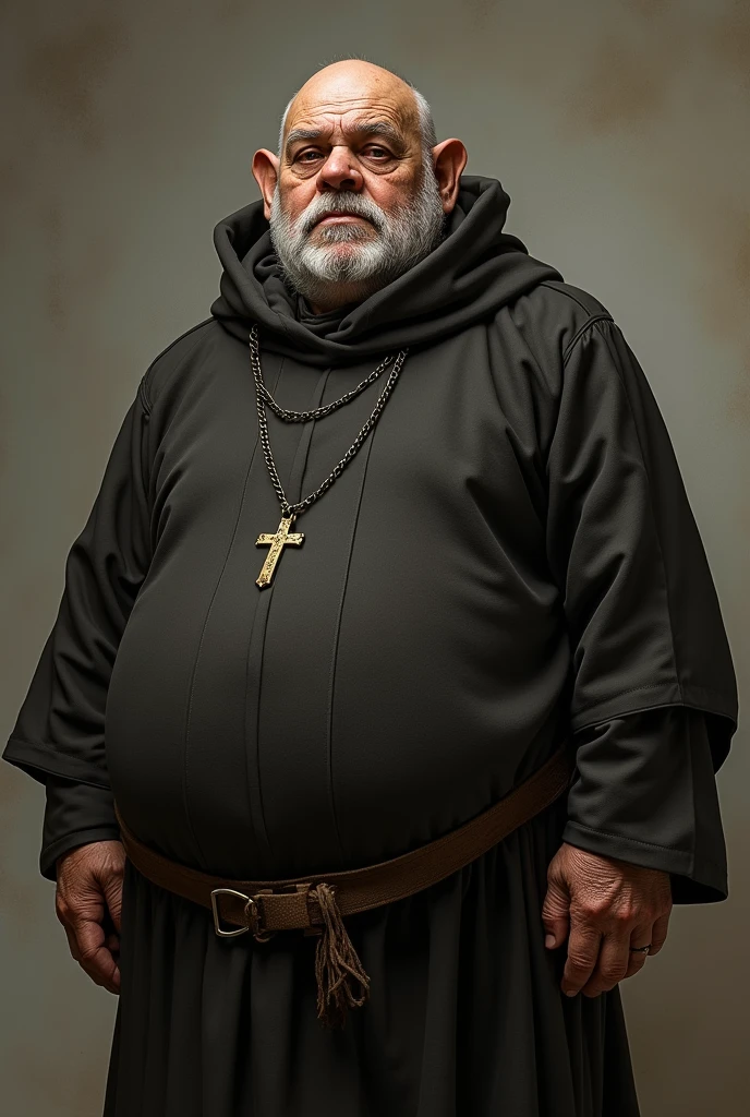 Elderly dominician monk overweight ugly