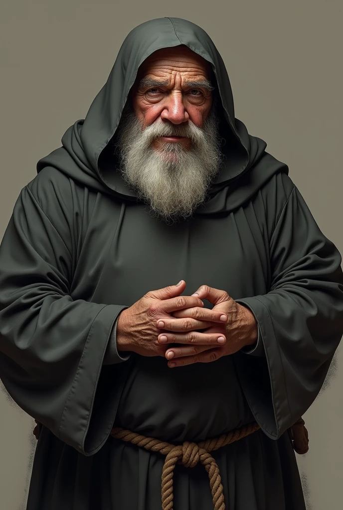 Elderly dominician monk Chubby ugly