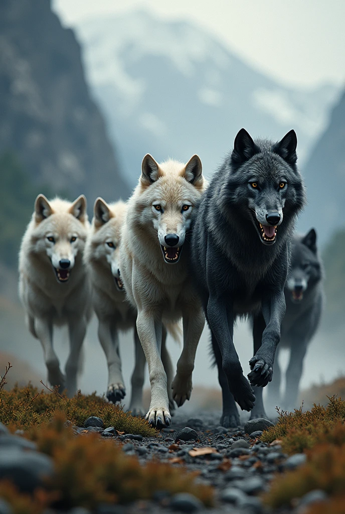There are seven wolves who work together to achieve their goal, the goal of which is to win