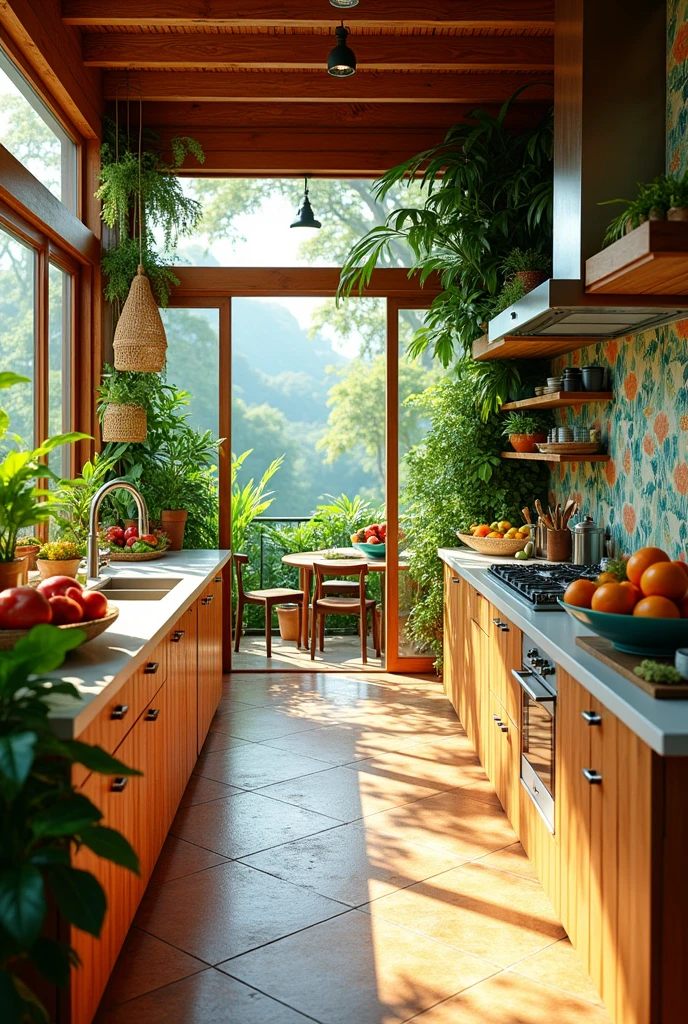 Kitchen interior , tropical house style