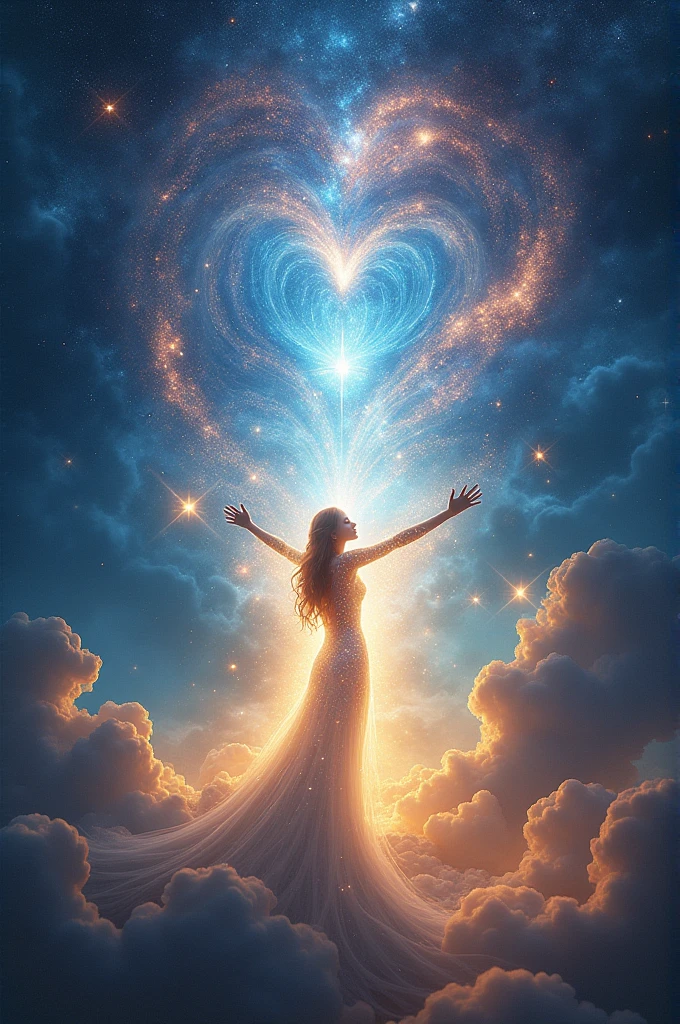 an indescribable feeling of love light and energy. Being one with the universe
