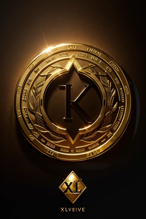 initials logo "XLV" with Fantasy Art concept of cryptocurrency.