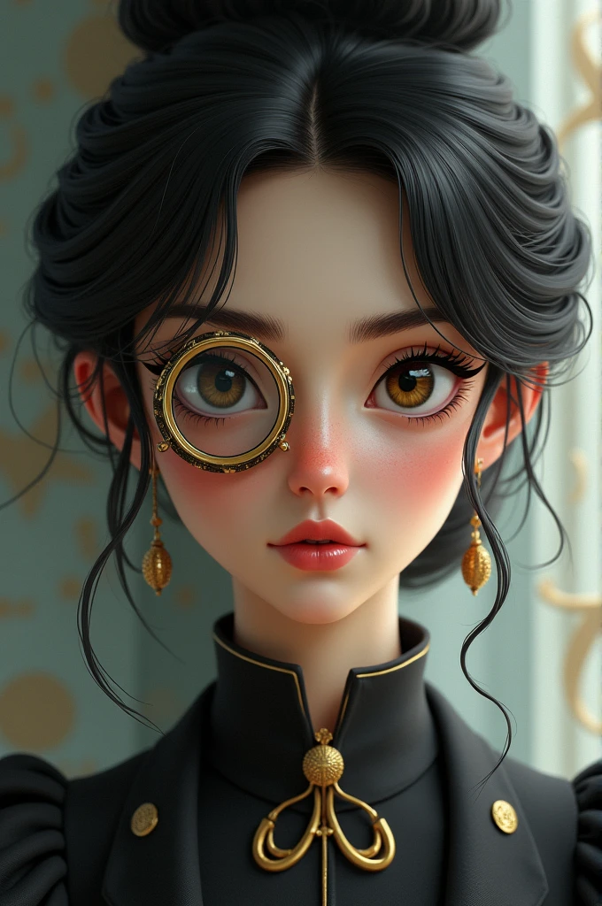 Girl with monocle