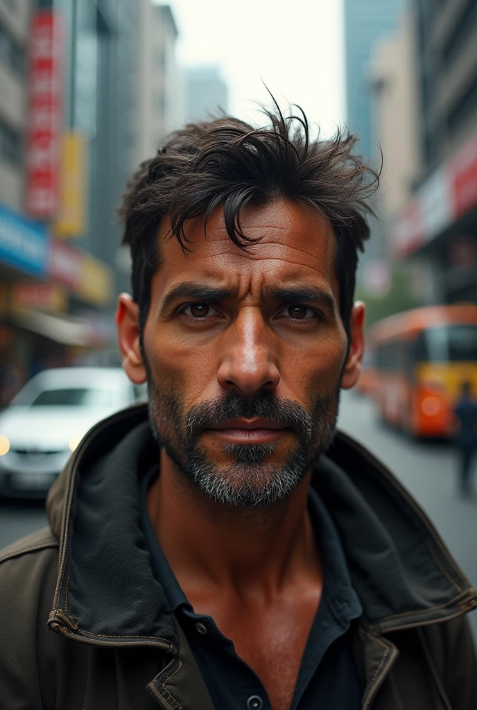Real photo American 30 years dude in new mumbai, face closer