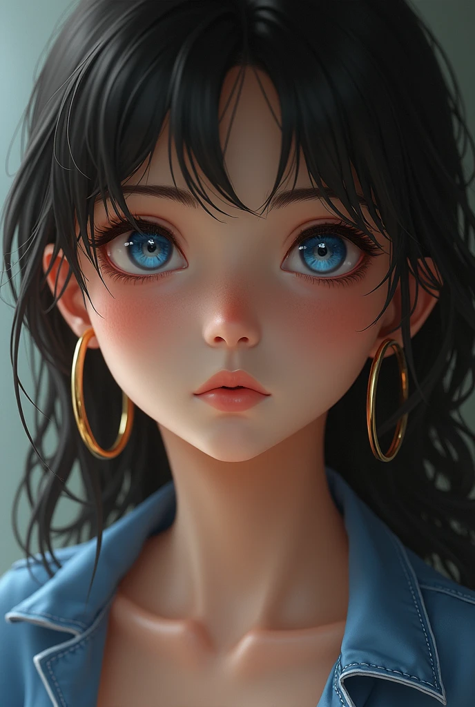 a masterpiece of, best qualityer, a girl, only, face detailed, looking a viewer, blue colored eyes, gold hoop earrings, 4 fingers, Detailed texture skin, (flushed: 0,5), (goosebumps on the skin: 0,5), underground dispersal, Detailed texture skin, (flushed: 0,2), (goosebumps on the skin: 0,3), sexy expression, portrait of, camisa midriff, Zipperless denim mini shorts, A high resolution, detailed bedroom, black nose, SFW, idiot troop, Disney, charachter, anthropo, detailed fingers, pose de glamour, detailed between legs, detailed tummy, detailed chest, detailed knees, chest flush, thicc thighs, detailed nails, pose de glamour, long socks, it returned