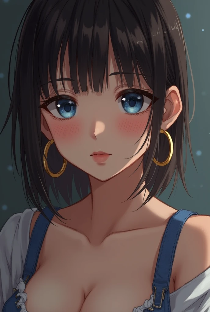 a masterpiece of, best qualityer, a girl, only, face detailed, looking a viewer, blue colored eyes, gold hoop earrings, 4 fingers, Detailed texture skin, (flushed: 0,5), (goosebumps on the skin: 0,5), underground dispersal, Detailed texture skin, (flushed: 0,2), (goosebumps on the skin: 0,3), sexy expression, portrait of, camisa midriff, Zipperless denim mini shorts, A high resolution, detailed bedroom, black nose, SFW, idiot troop, Disney, charachter, anthropo, detailed fingers, pose de glamour, detailed between legs, detailed tummy, detailed chest, detailed knees, chest flush, thicc thighs, detailed nails, pose de glamour, long socks, it returned
