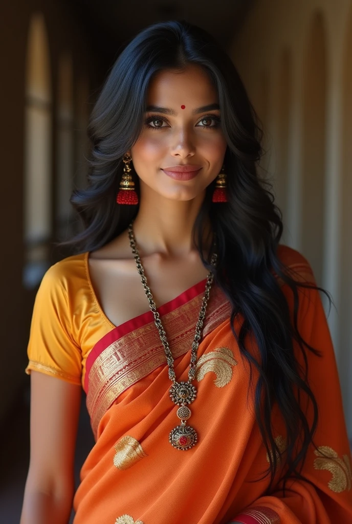 Beautiful Indian girl score_9,score_8_superior,score_7_superior), 20-year-old woman,wide pussy, open Big open figure big figure sexy girl , Gentle expression, Indian dress saree