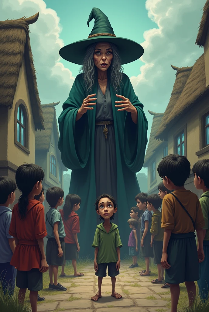 Image cartoon, that's why villagers used to obey everything the witch said to please her. What ever the villagers earned. Alage part of it had to if had to be given to the magician. 8k ultra HD quality