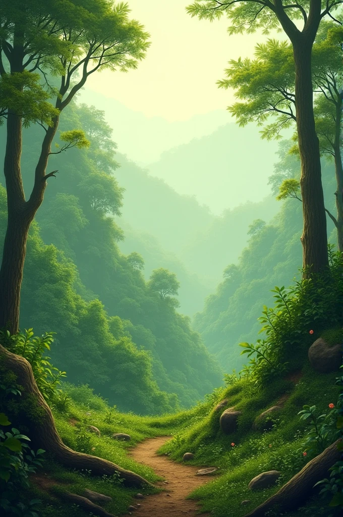 Kerala's natural beauty blurs into the background, a woodcolor shade throughout