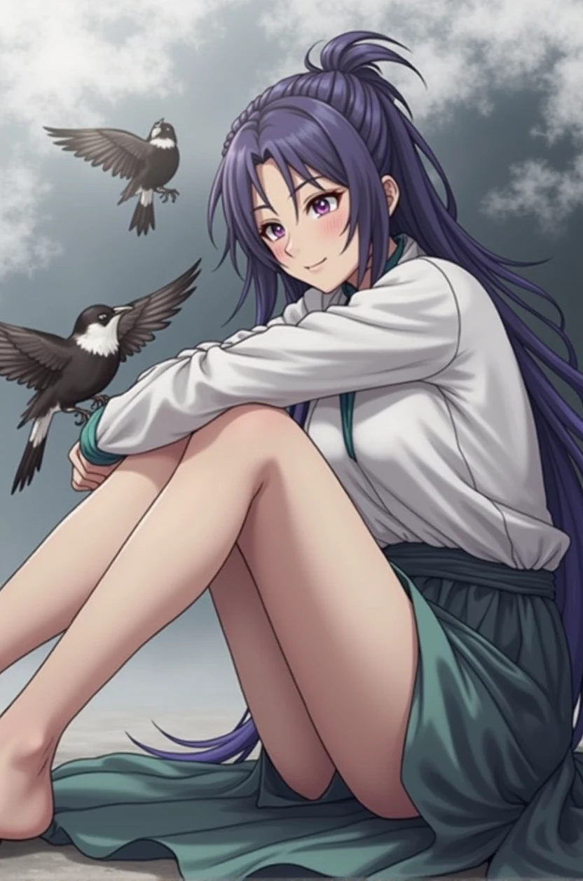 The scene is atmospheric、wide, Pictures of ancient sacrifices, Smoky, Birds in human clothes are dancing, Sunday, (Detailed clothing details, Delicate clothing lighting), Vaguely visible, Detailed bird feathers, Complicated visuals, (Full of weird and mysterious pictures), Cloudy background, The photos are realistic, 8K,