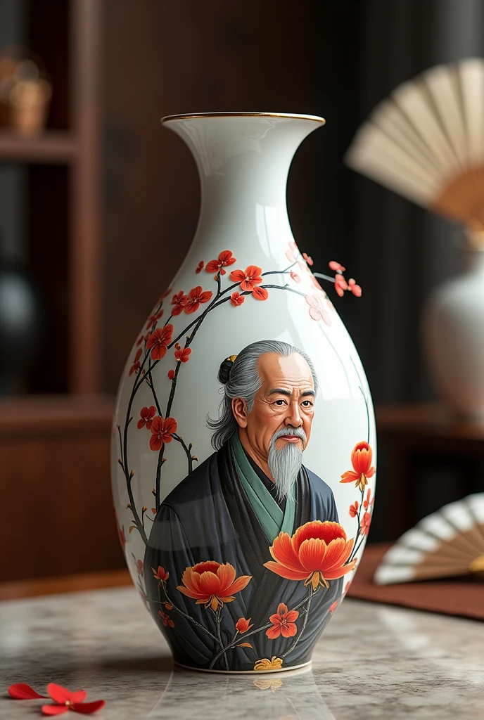 Chinese vase Strange treat, that vase! Vi-o Casually, once, of a perfumed Counter on the shiny marble Between a fan and the beginning of an embroidery.

Fine Chinese Artist, in love, In it he had placed his sick heart In red flowers of a subtle work In burning ink, of a dark heat.

bet, perhaps in contrast to misfortune - Who knows? - of an old mandarin There was also the singular figure.

What an art in painting it! We might have seen her, felt something or other with that chim, with almond-shaped eyes..

Create a simple drawing, beautiful and that I can draw a vase related to the poem