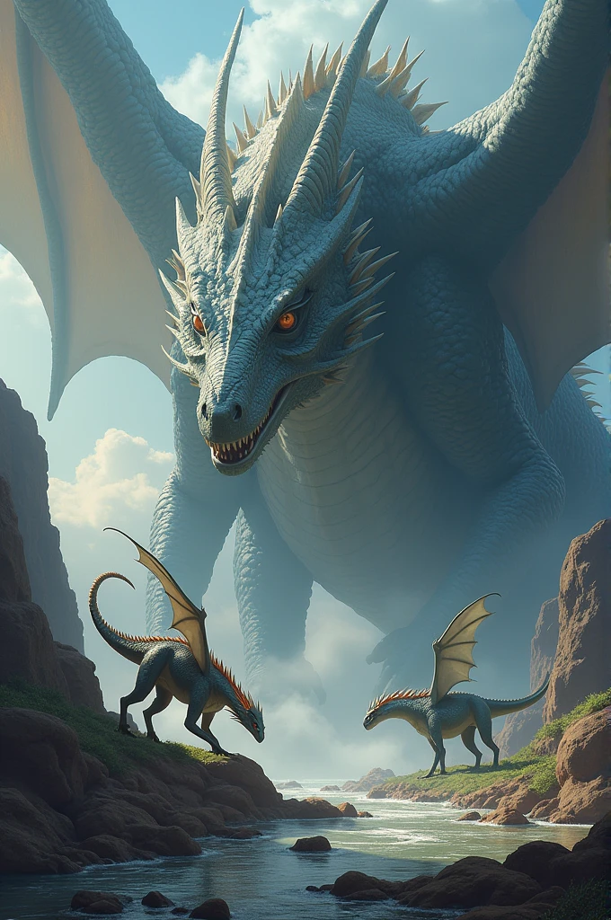 2 small 1 giant dragon