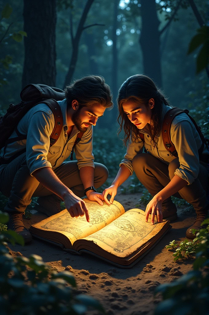 the two of them come across a strange thing—a treasure book that was lost in the ground. There was a map and stories written on the book, it was a joy to read.