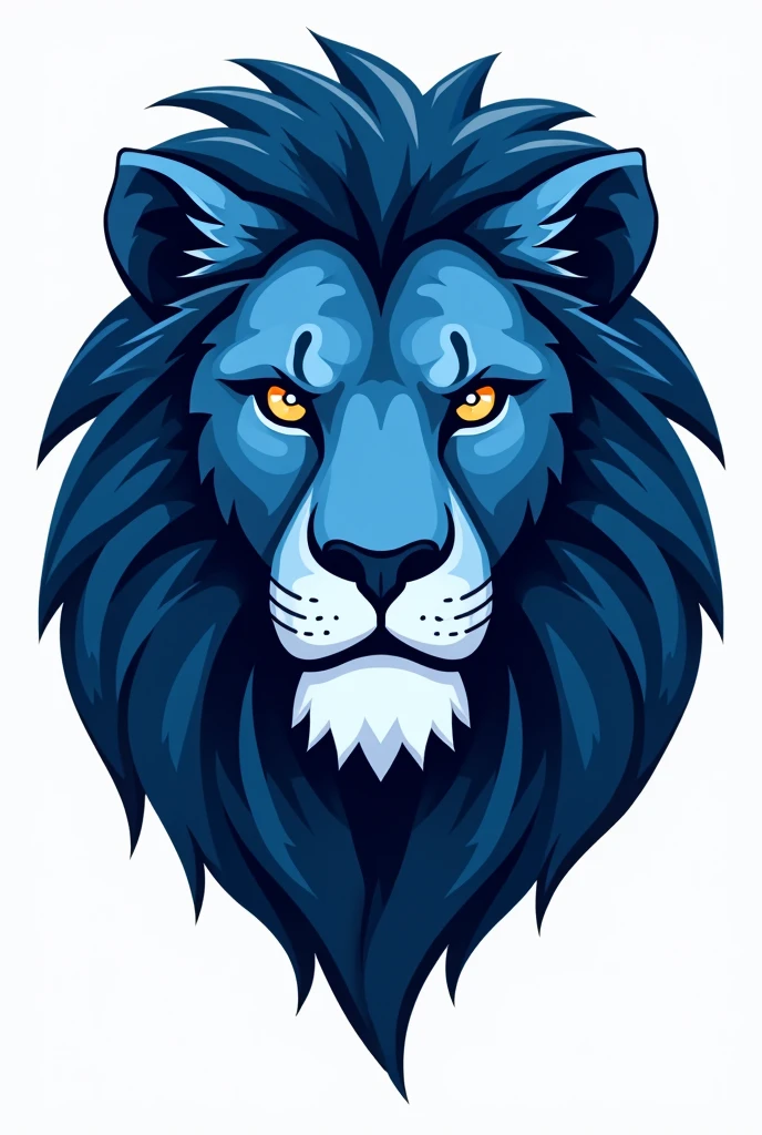 Vector Blue Lion logo for t-shirt design 