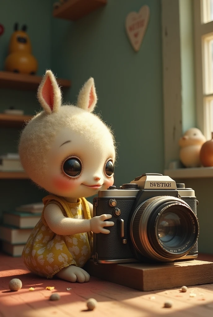 a pic with poppet and camera