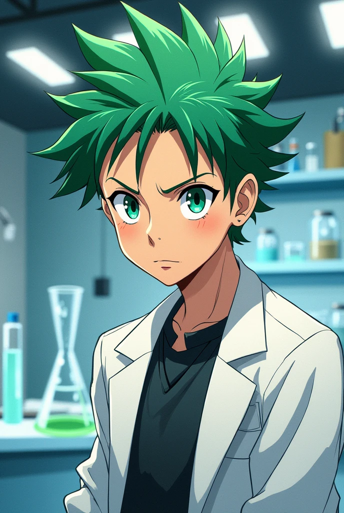 The main character, Ishigami Senku, from the manga and anime Dr. Stone 