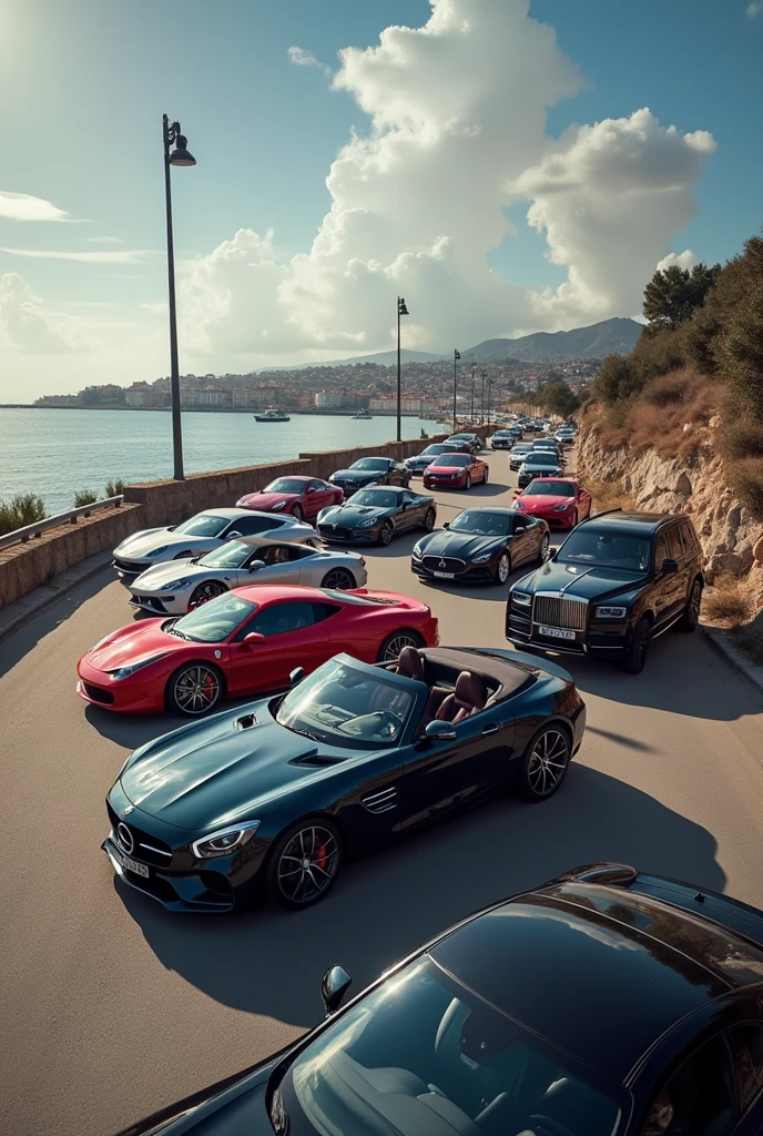 So many luxury cars