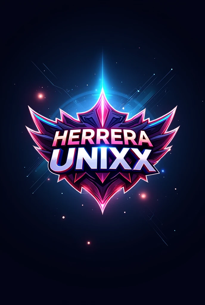 make a logo, a very cool modern technology mobile legends related one and put "HERRERA UNIXX" on it