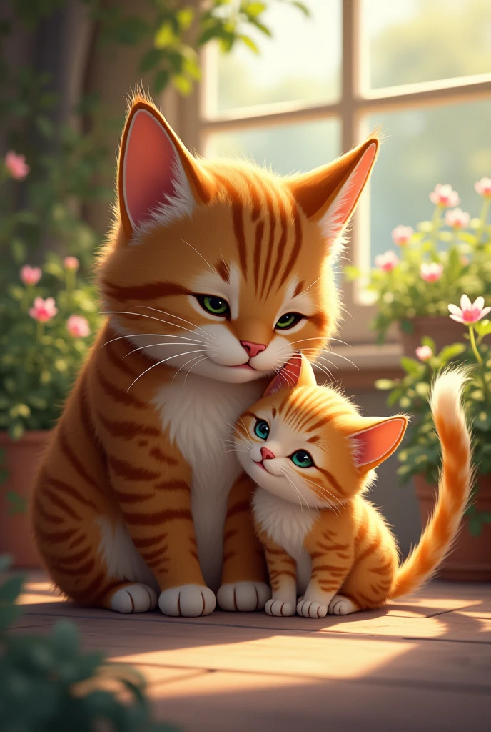 Main Characters: Max (father cat) and Whiskers (kitten