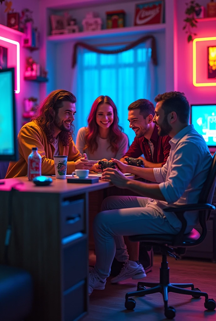 Profile picture for "Gaming with Friends"
Just add that text.