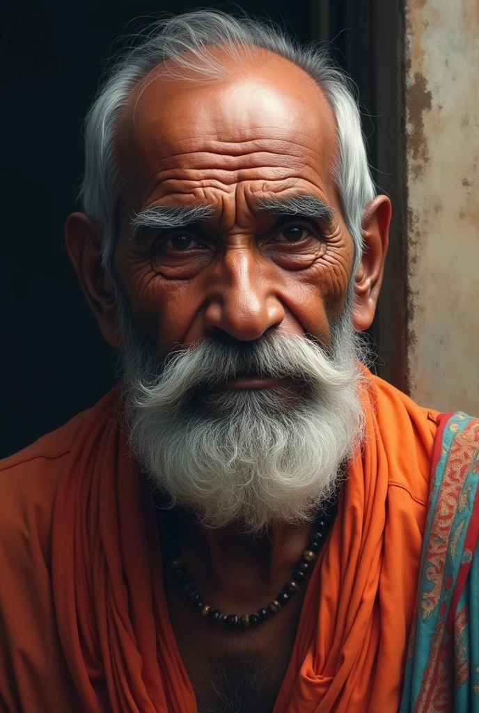 Black skin tone fully thick moustache half bald head Indian desi 50+ age uncle