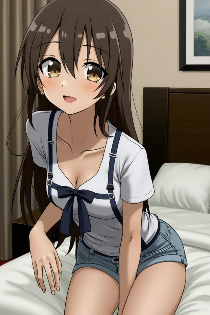 2D White bra White high leg panties Bust not too small Gravure idol pose Hotel high resolution Beautiful legs Beautiful Hair Height: 158cm