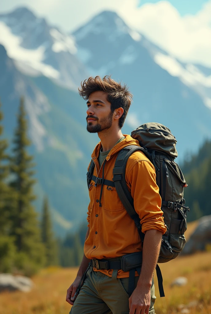 A young man who is love to travel and like to go adventures
