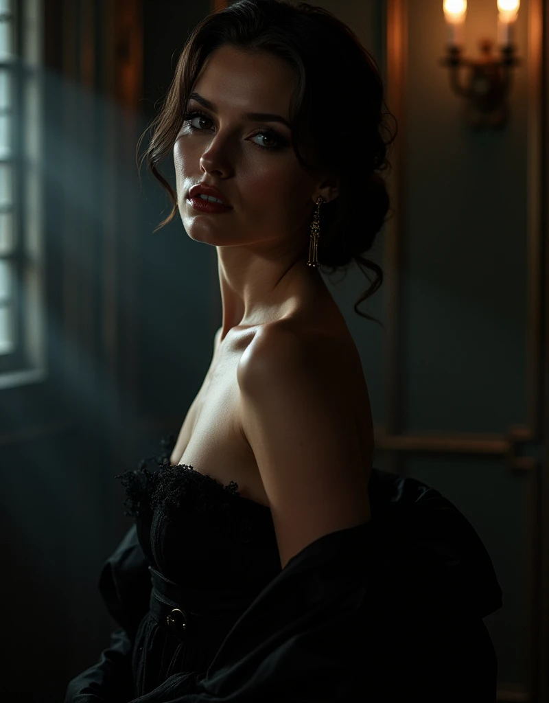 Embrace the allure of old Hollywood glamour with a shoot inspired by classic film noir, featuring dramatic lighting, smoky eyes, and glamorous attire that exudes confidence and sophistication.