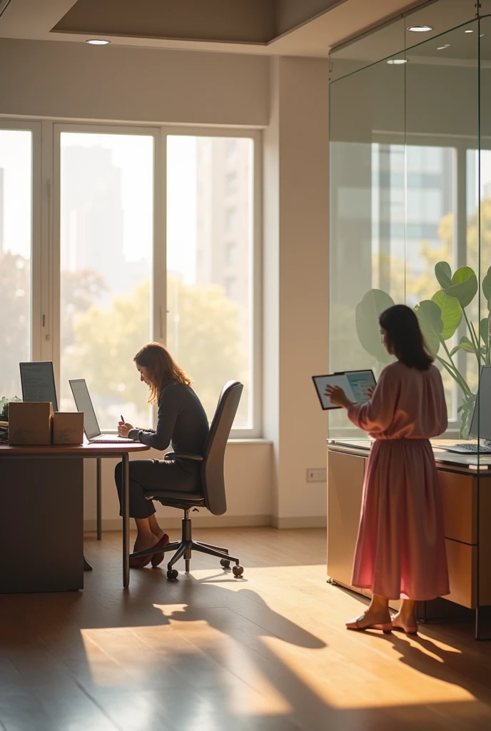 OFFICE GIRL KI SEWA TAKI OFFICE GIRLS KO KAM KARTE VAKT ARAM MILE TAKLEEF NA HO LADKIYON KO. GIRLS KI AISI CARE KARNI CHIYE. GIRLS KE BINA KUCH NHI