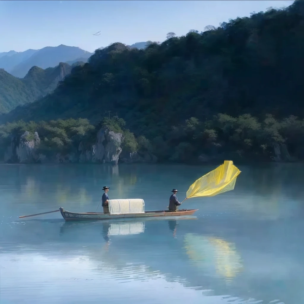There was a person on board,There is a net in the water, by An Zhengwen, Fisherman, jinyiwei, fishing, author:Ye Xin, author:Xu Xi, by Xia Yong, Inspired by Ma Yuan, li zixin, qiangshu, author:Gu An, like liangchao wei, author:Yan Liben, by Jiang Tingxi