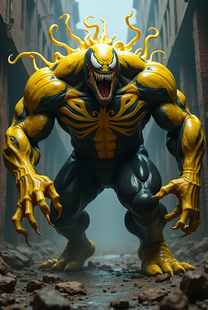 Generate a Yellow Venom from Marvel