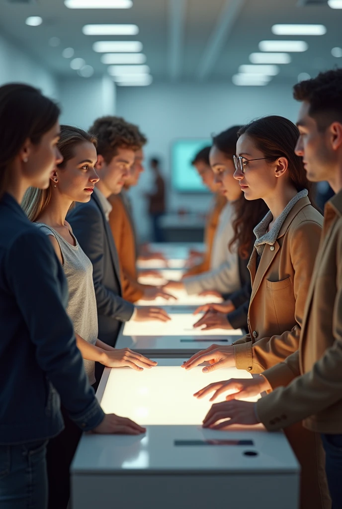 people voting using technologies