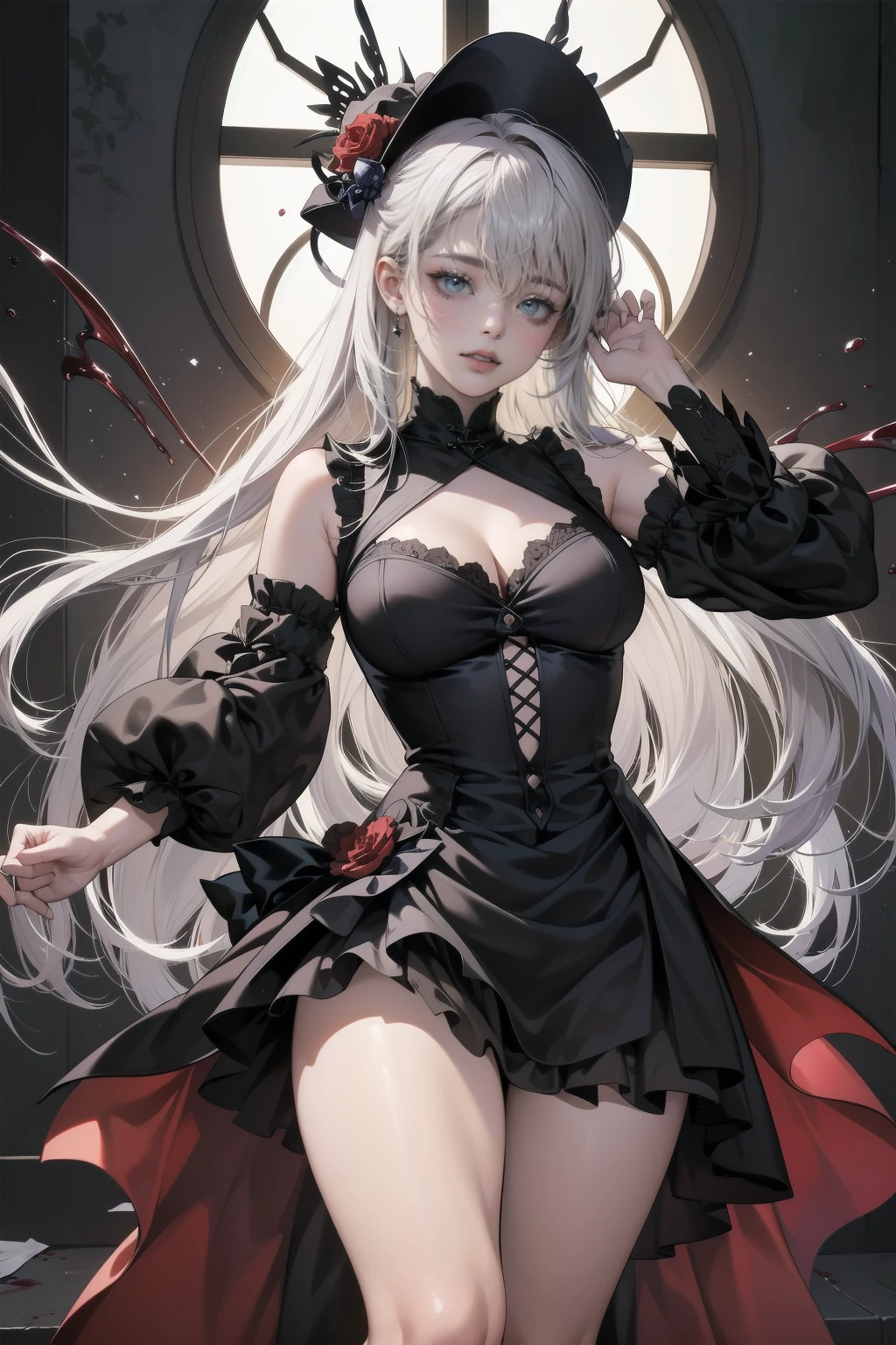 (Super Realistic: 1.3), (Masterpiece: 1.4), Best Quality, ((Real)), High Quality, Ultra Detailed, ((Real Image)), ((Realistic Skin)), ((Realistic Face)), High Detail, Photoreal, 8K, High Nose, Detailed Skin, Detailed Eyes, Detailed Eyes, Beautiful Shaped Breasts, Moonlight, Gentle Light, Perfect Starry Sky, In the Forest, Beautiful Girl, Plain Dress, Simple Dress, Thin Fabric Dress, Dress with little fabric, (long eyelashes: 1.4), lower eyelashes, black eyeliner, short bob, full body, perfect figure, silver accessories, simple accessories, lots of accessories, small breasts, open chest, pink hair, ghibli, firefly light, soap bubbles, wide angle lens, high performance camera