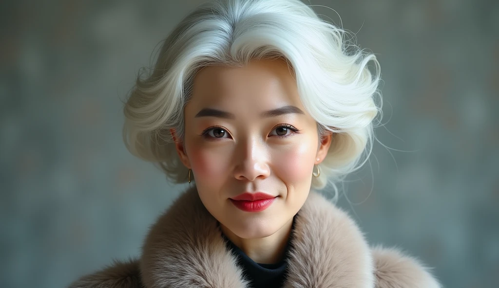 This is a woman with an excellent figure，Everyone affectionately called her Mrs. Jia Lelin。What surprised him at the first meeting was her beautiful white hair，It's a white-haired crown；The hair produced a special effect on the forehead of this young woman, who was only thirty-six years old。From the age of twenty-five，Her hair turned white。Her always dark and thick eyebrows，On her face surrounded by a mink collar，A kind of youth is maintained，A strangely lively aura。She was never a beauty，Her chin and her nose were too thick，Her chin is wide，However, her thick lips showed a wonderful kind attitude。And this neat white hair，The white light of this silky fine hair shines，It does make her slightly harsh appearance appear mild，It gave her a kind of coquettishness when an old grandmother smiled，Makes her have the magic and vitality of a beautiful lover。She grew tall，solid，Be sincere，noble。
