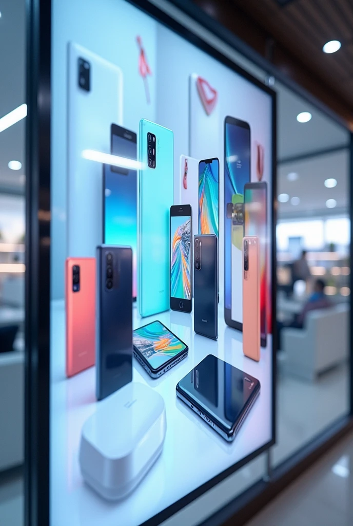 Mobile phone shop center poster