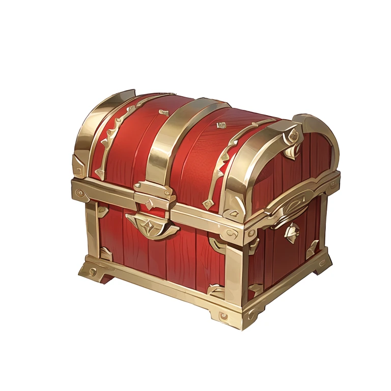 a close up of a red and gold Chest with a lock, small Chest, Chest, large Chest, Loot Boxes, treasure Chests, treasure Chest, plate armored Chest, covered Chest, Treasure Artifact, strong Chest, Role Playing Game Items, hiding large treasure Chest, Chest high, Object Art, original marble tree trunk, furry Chest, fluffy Chest, big Chest, Chestplate