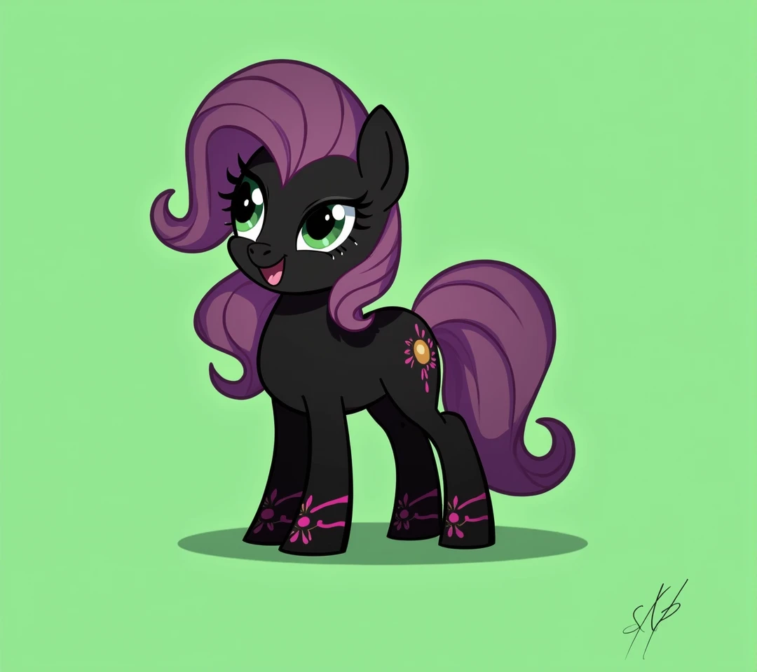 (My little pony), detailed face, ((black panties))