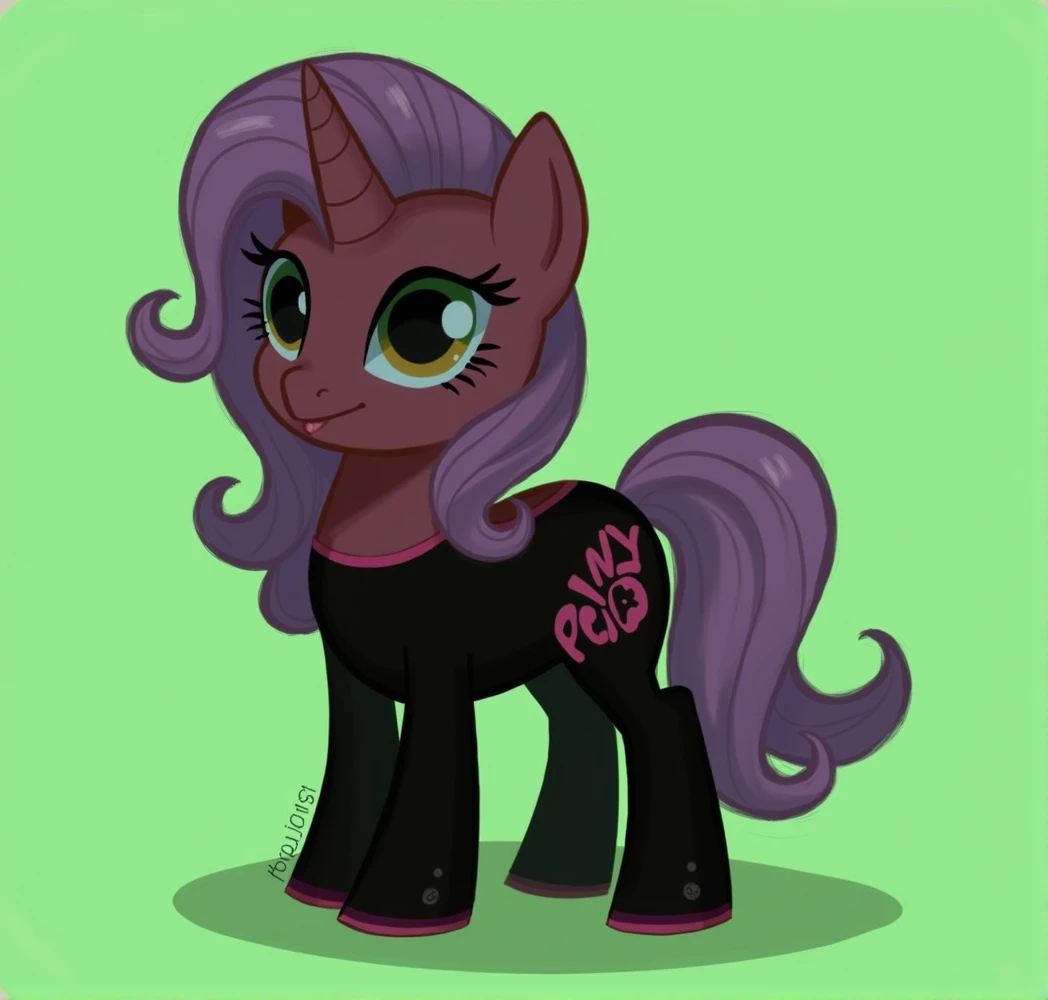 (My little pony), detailed face, ((black panties))