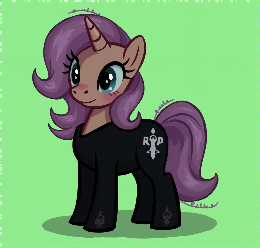 (My little pony), detailed face, ((black panties))