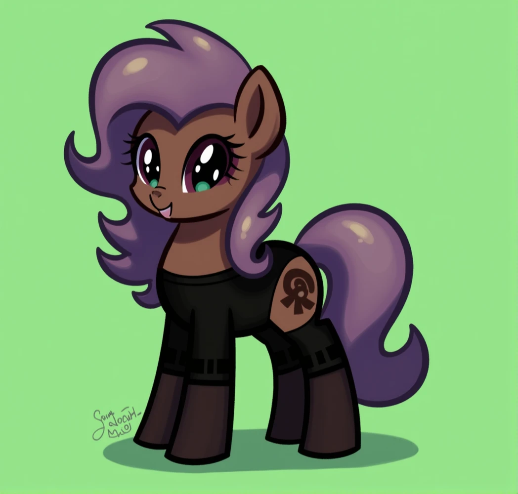 (My little pony), detailed face, ((black panties))