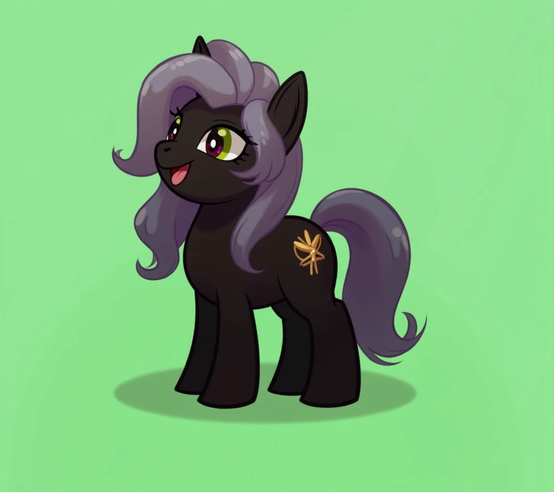 (My little pony), detailed face, ((black panties))