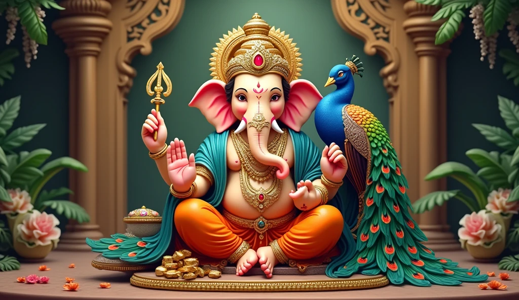 Ganesha with rajhans 
