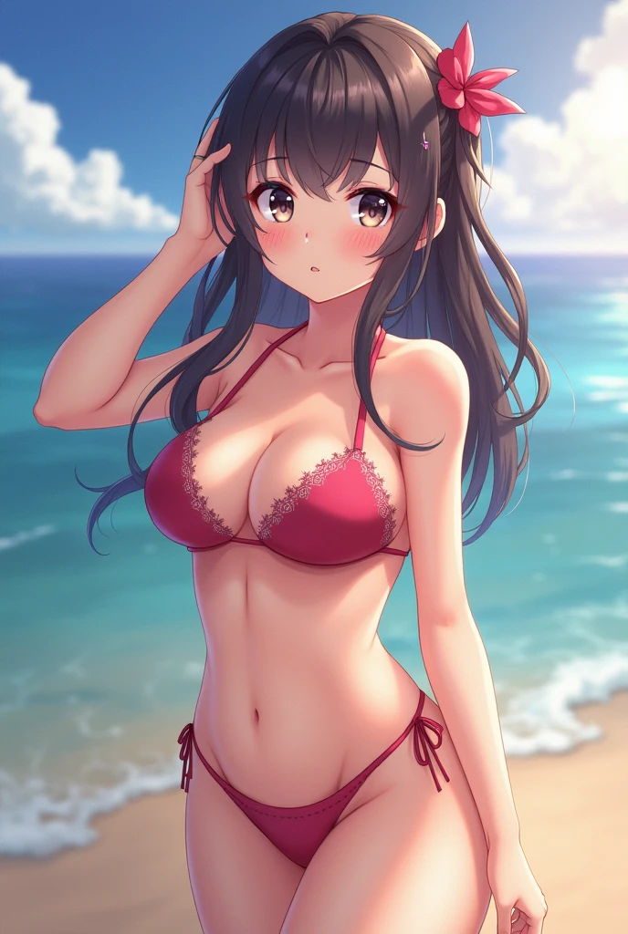 Imagine a beautiful anime girl